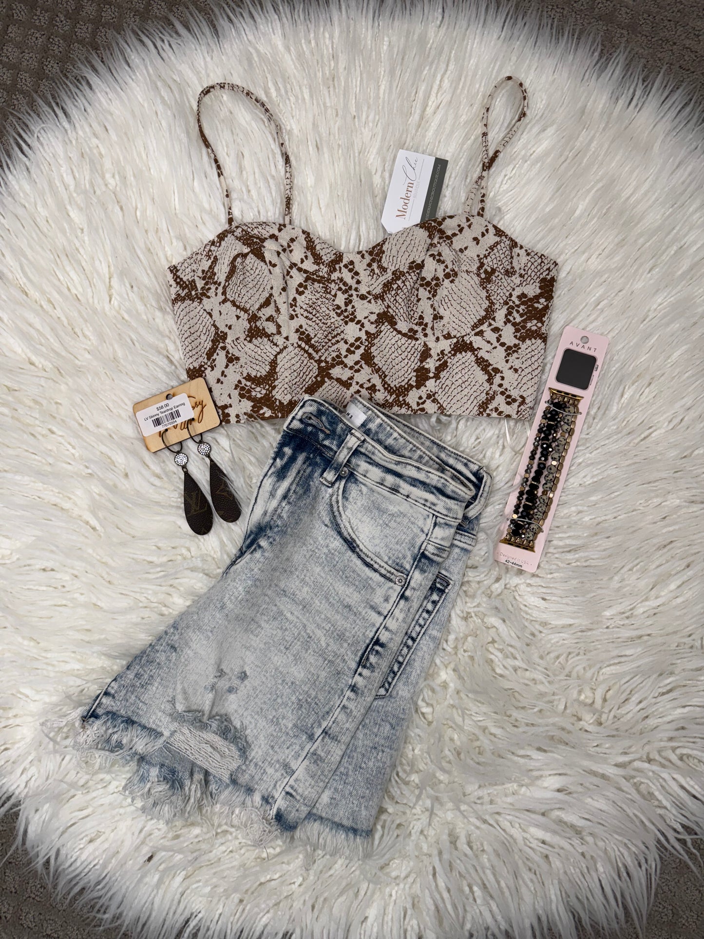 Perfectly Poisoned Snakeskin Crop Top