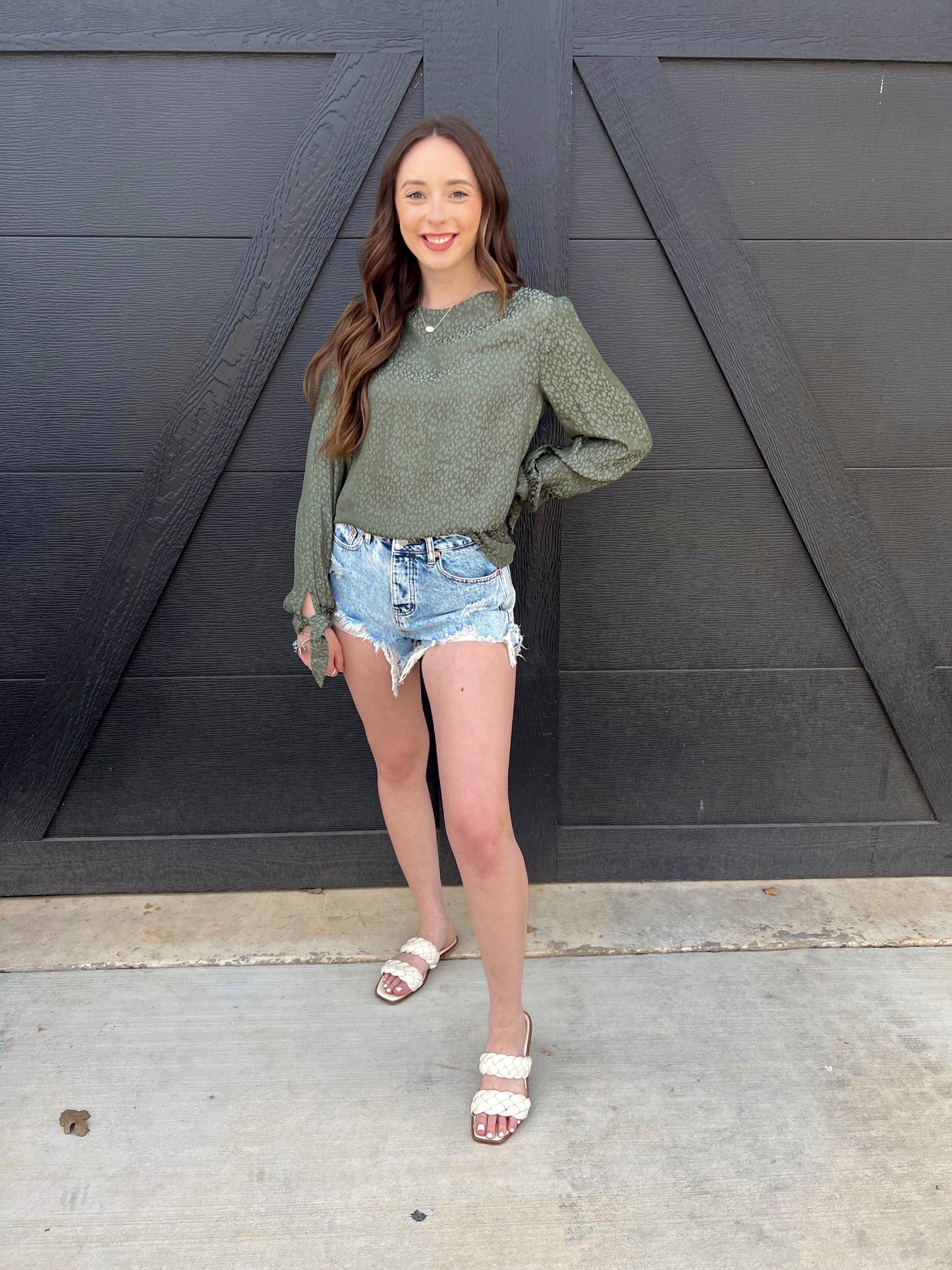 Silky Leopard Print Top