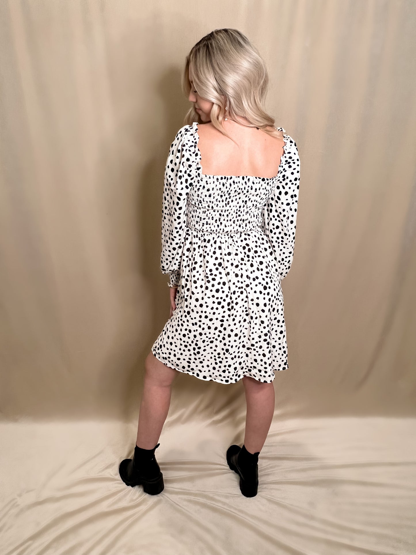 Spotty Printed Woven Dress