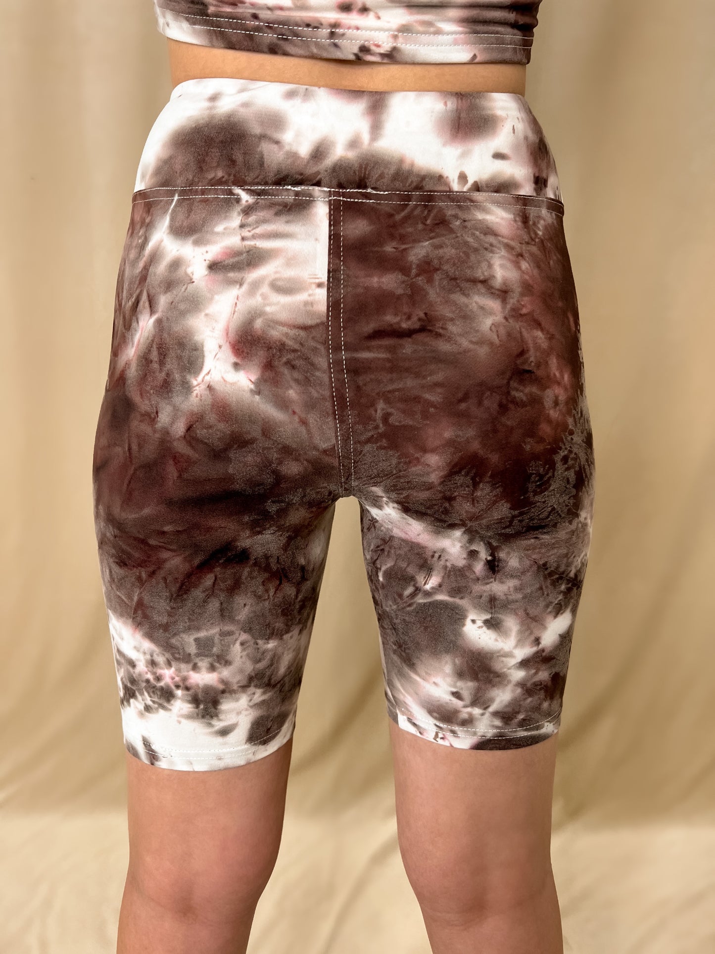 Tie Dye Knit Biker Lounge Shorts