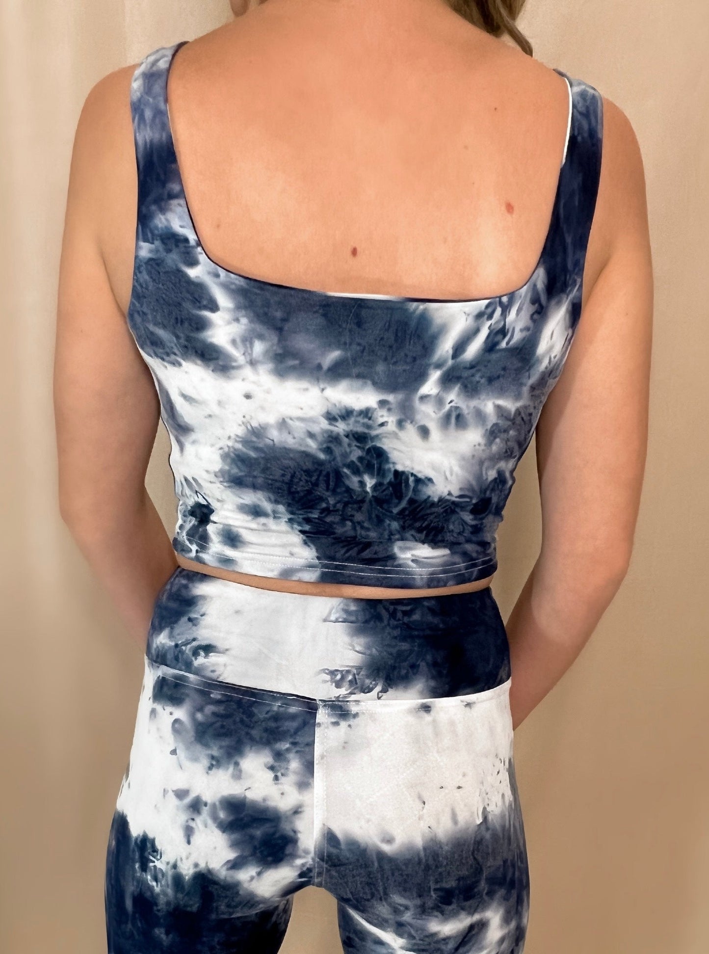 Tie Dye Knit Lounge Crop Top