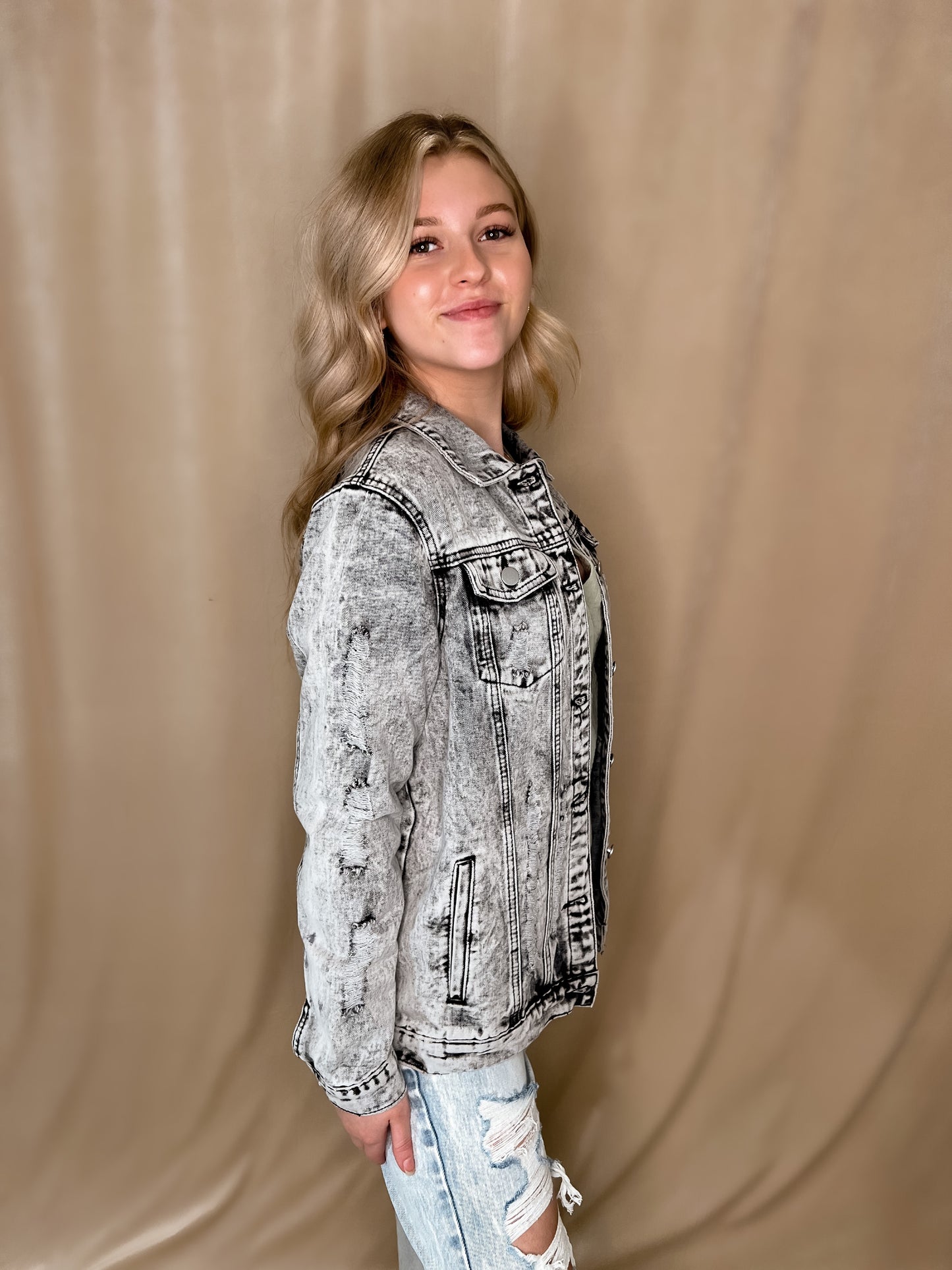 Distressed Denim Jacket