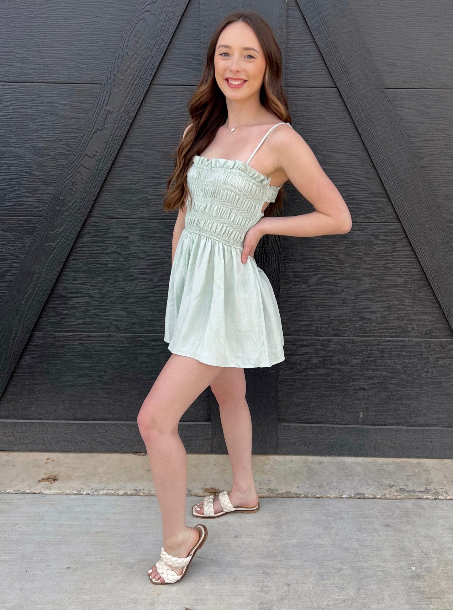 Open Back Smoked Romper