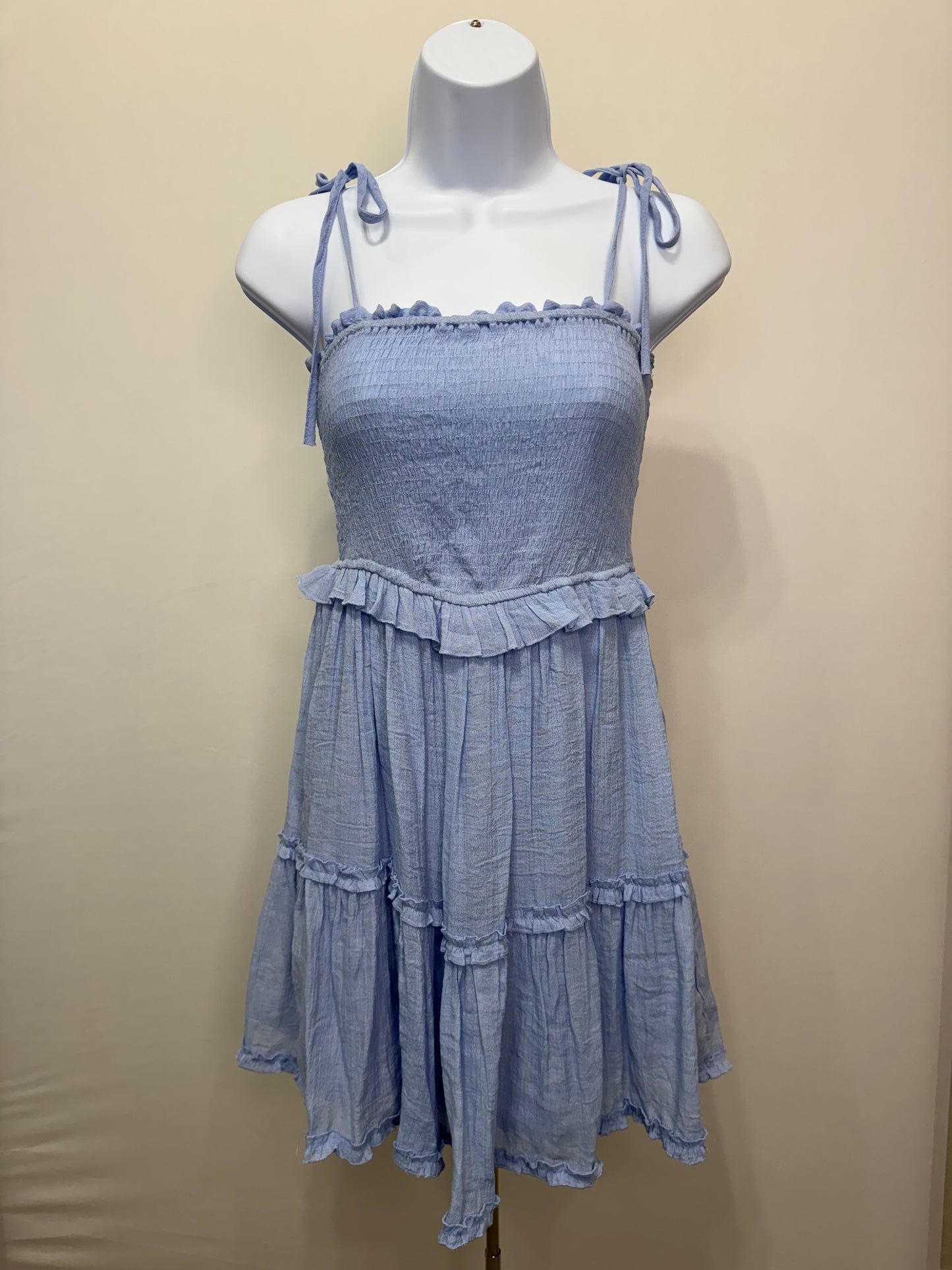 Misty Blue Smocked Dress