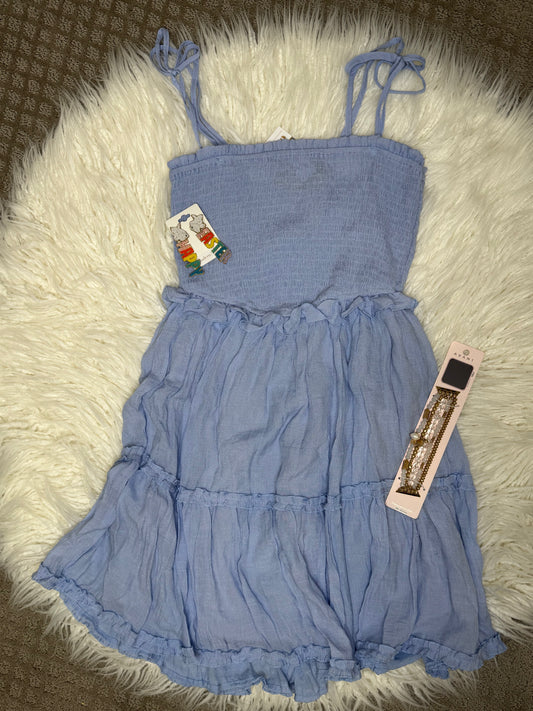 Misty Blue Smocked Dress
