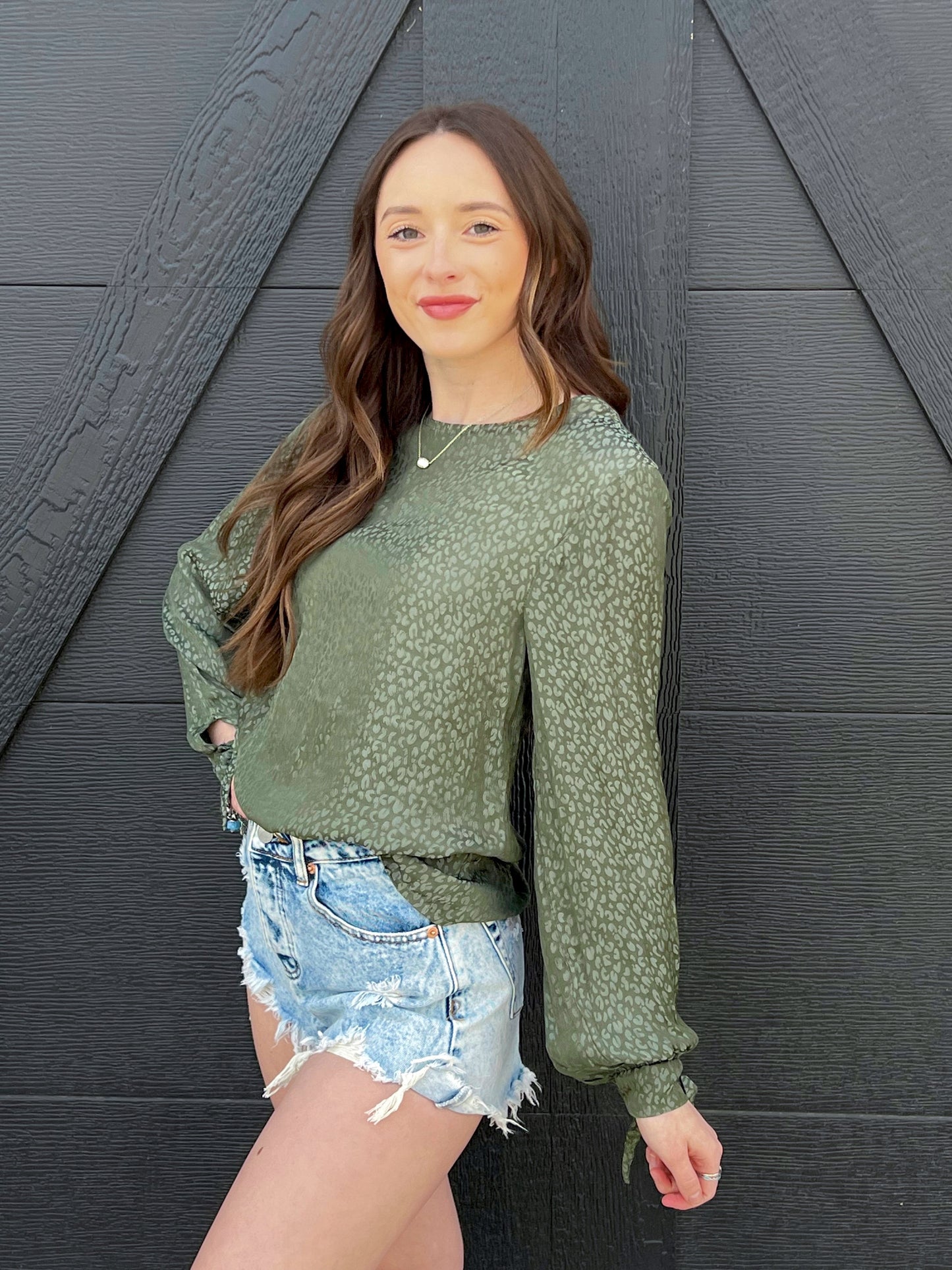 Silky Leopard Print Top