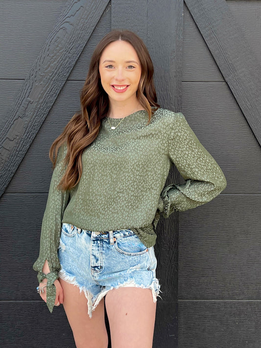 Silky Leopard Print Top