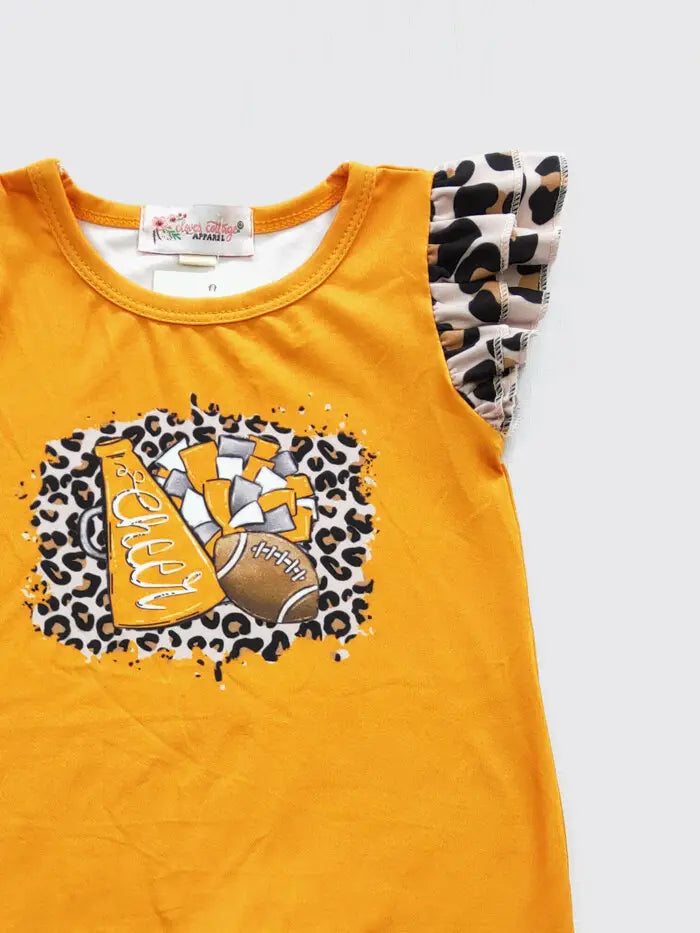 Orange Football Infant One-Piece