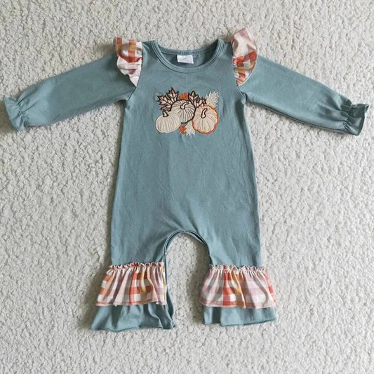 Pumpkin Floral Fall Infant One-Piece