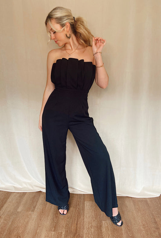 Pleated Tube Jumpsuit