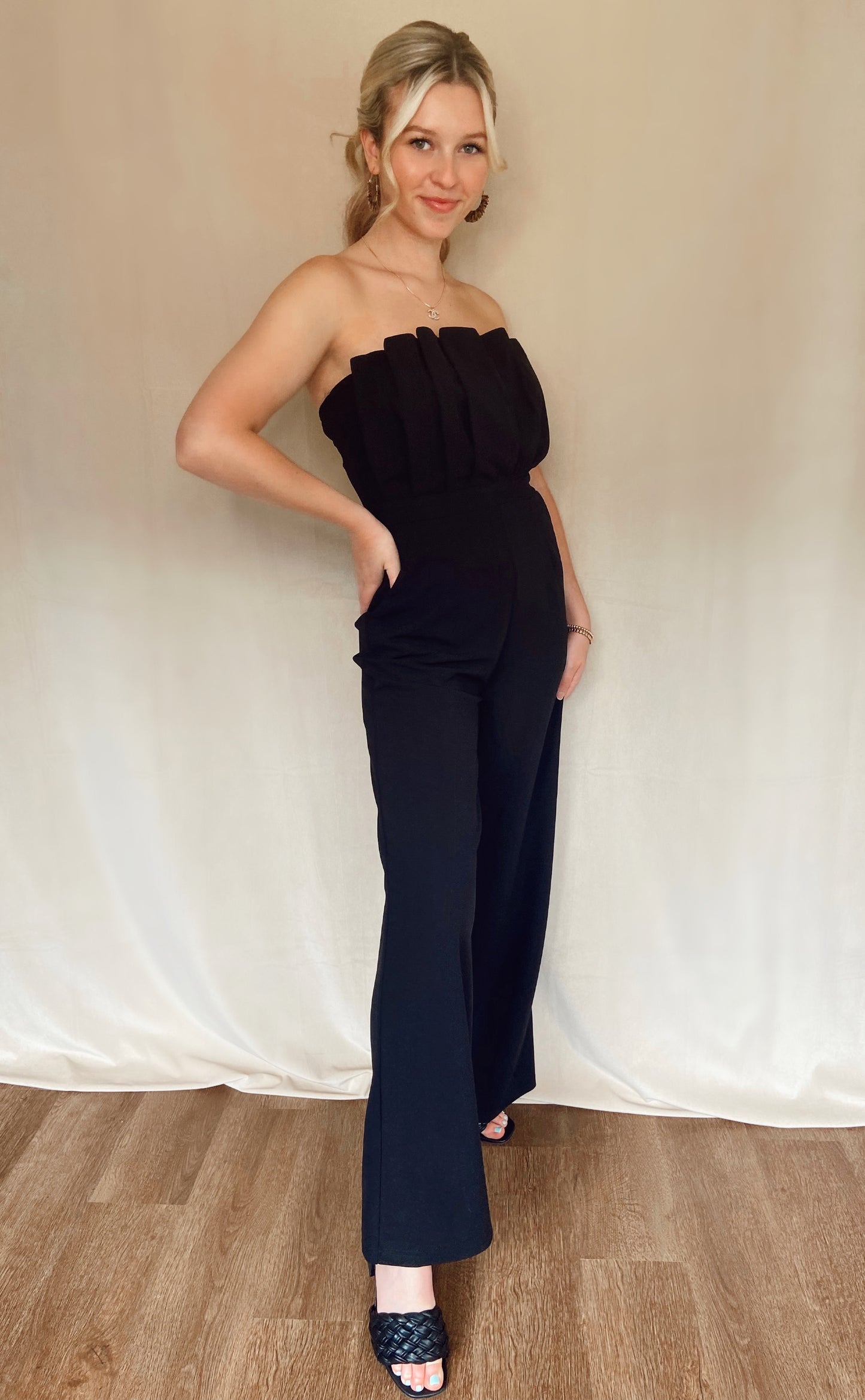 Pleated Tube Jumpsuit