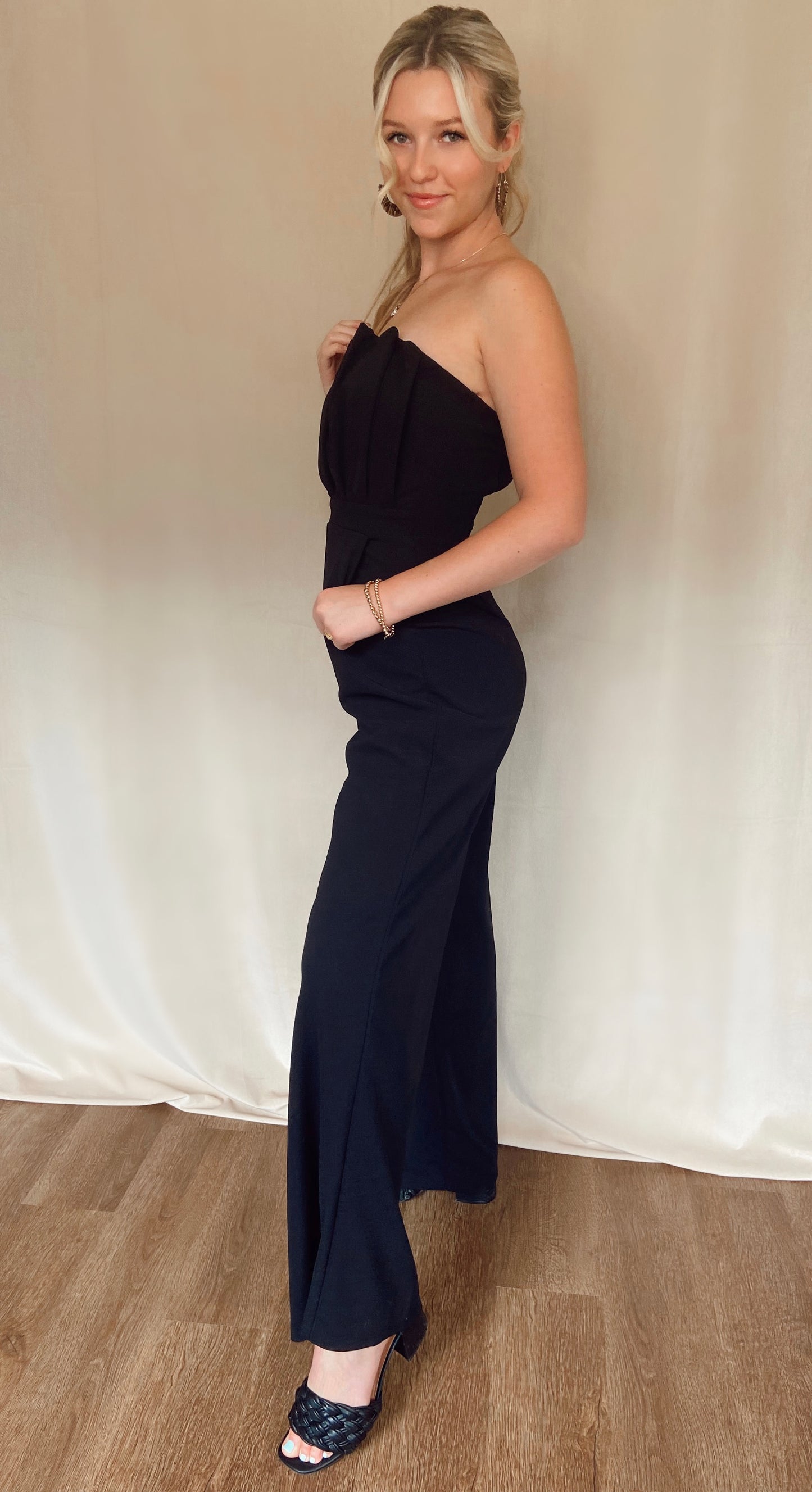 Pleated Tube Jumpsuit