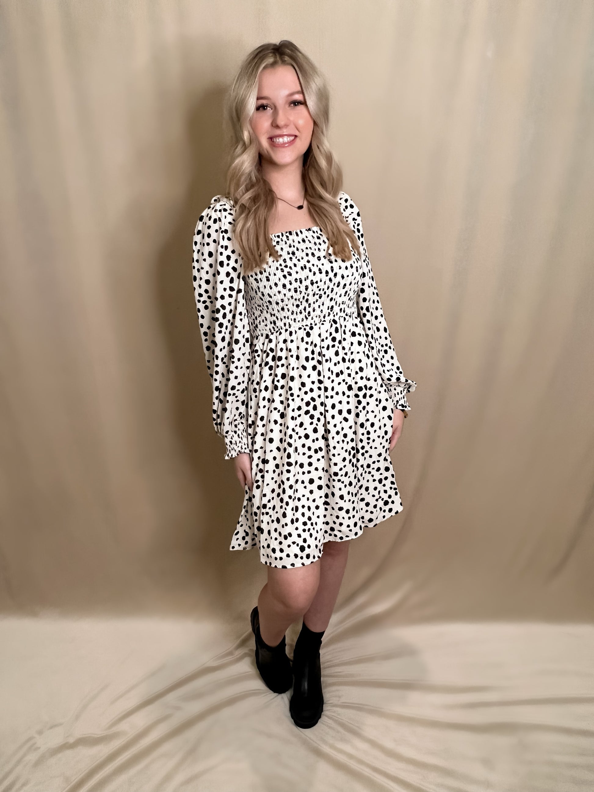 Spotty Printed Woven Dress