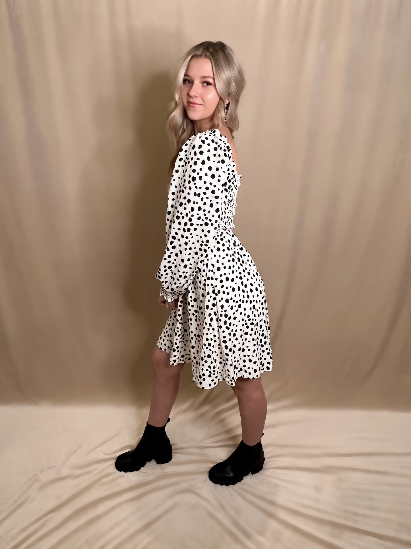 Spotty Printed Woven Dress