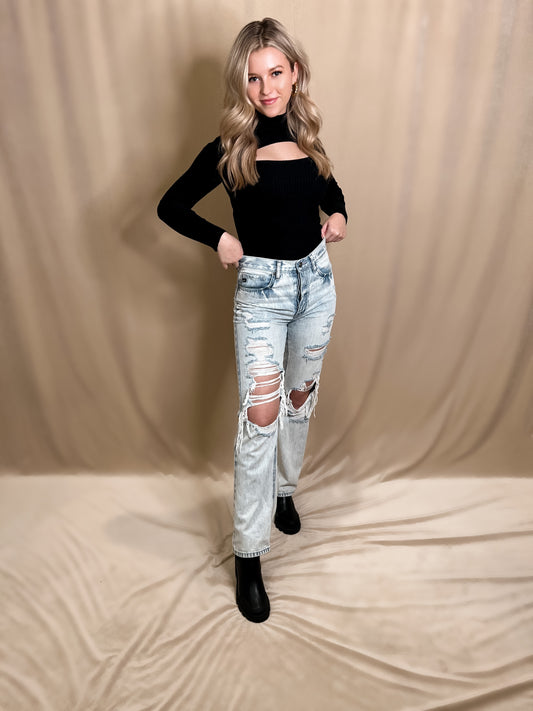 Kancan Ultra High Rise Light 90's Boyfriend Jean