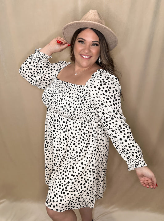 Spotty Printed Woven Dress