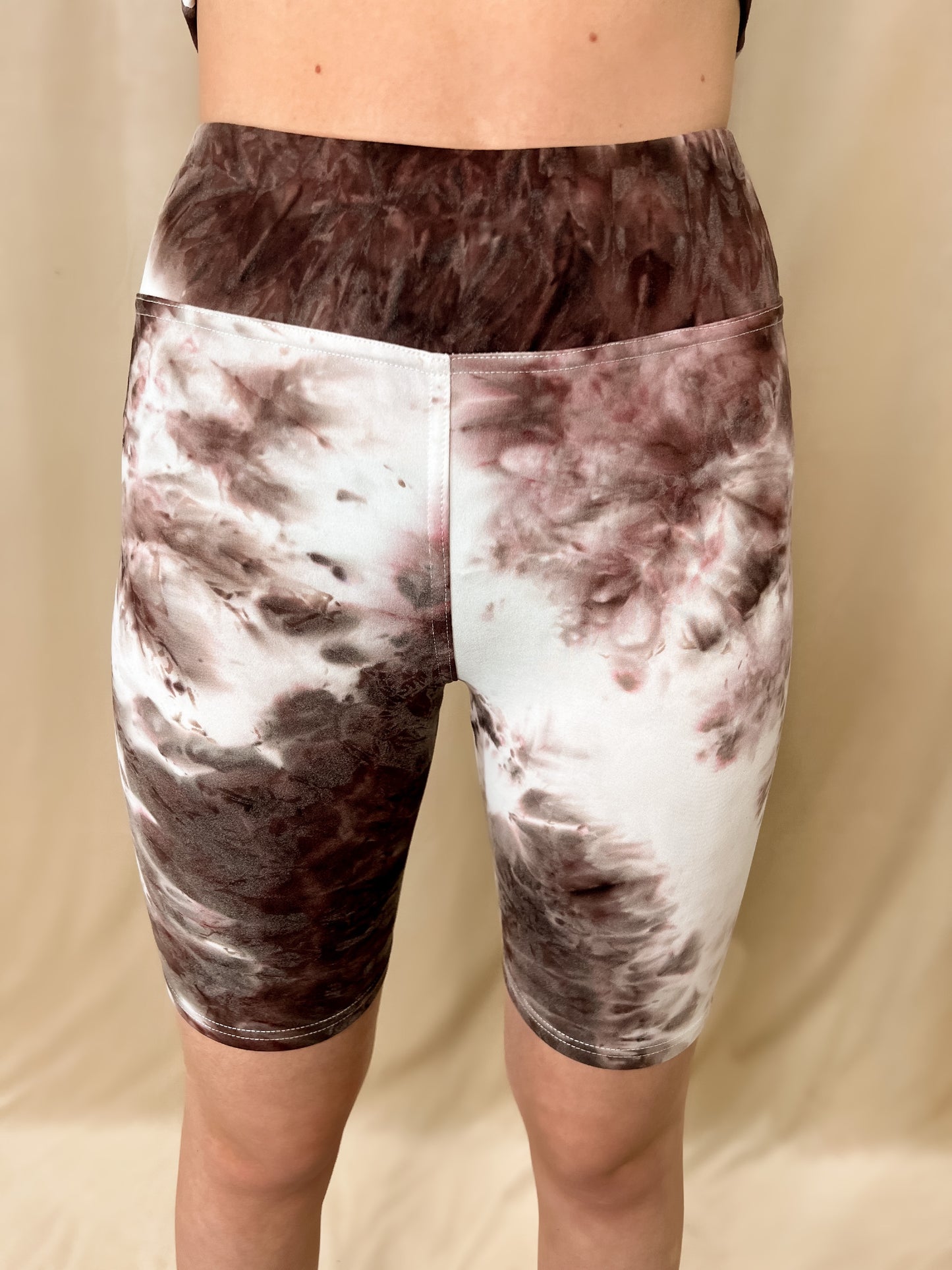 Tie Dye Knit Biker Lounge Shorts