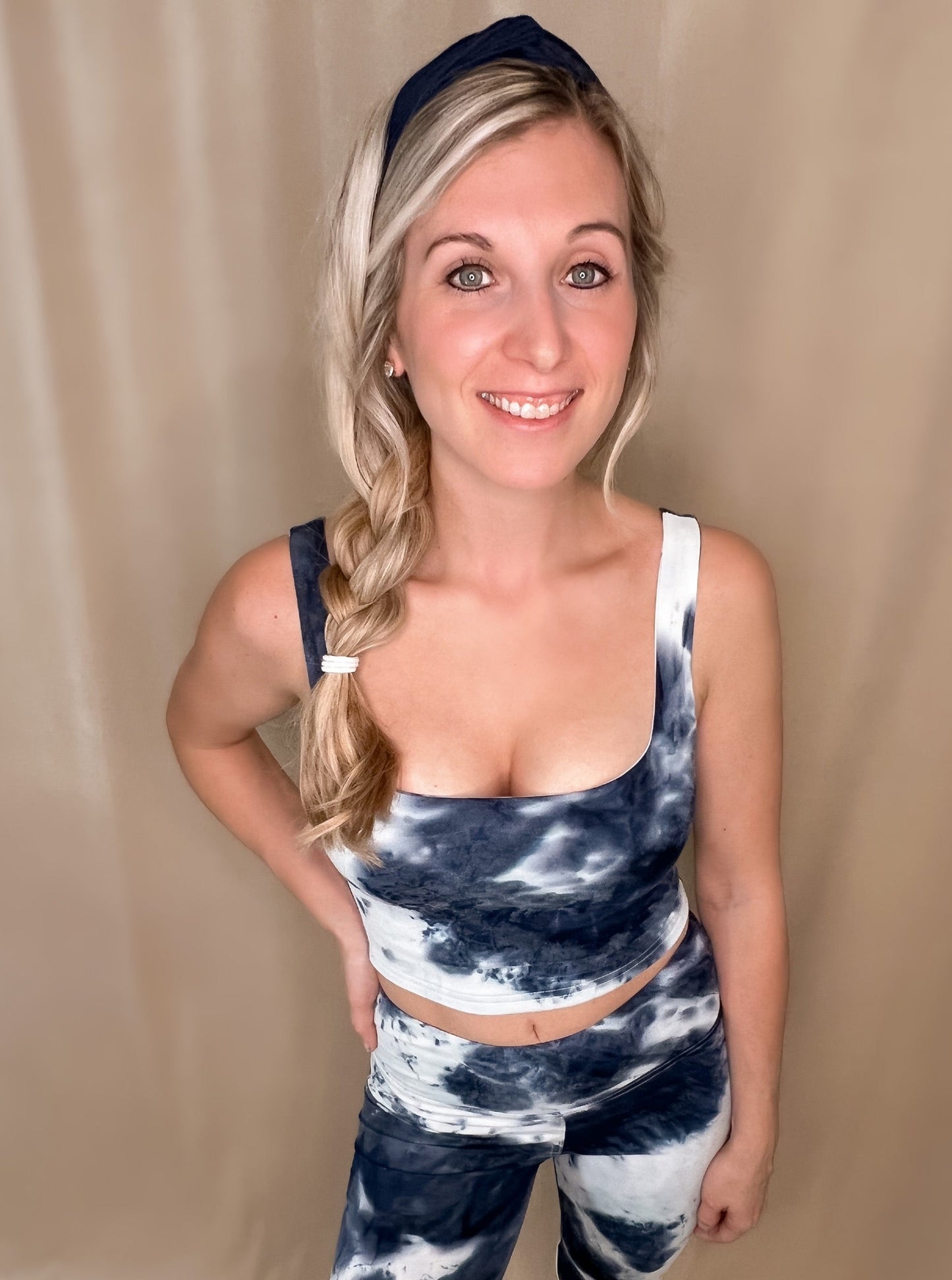 Tie Dye Knit Lounge Crop Top