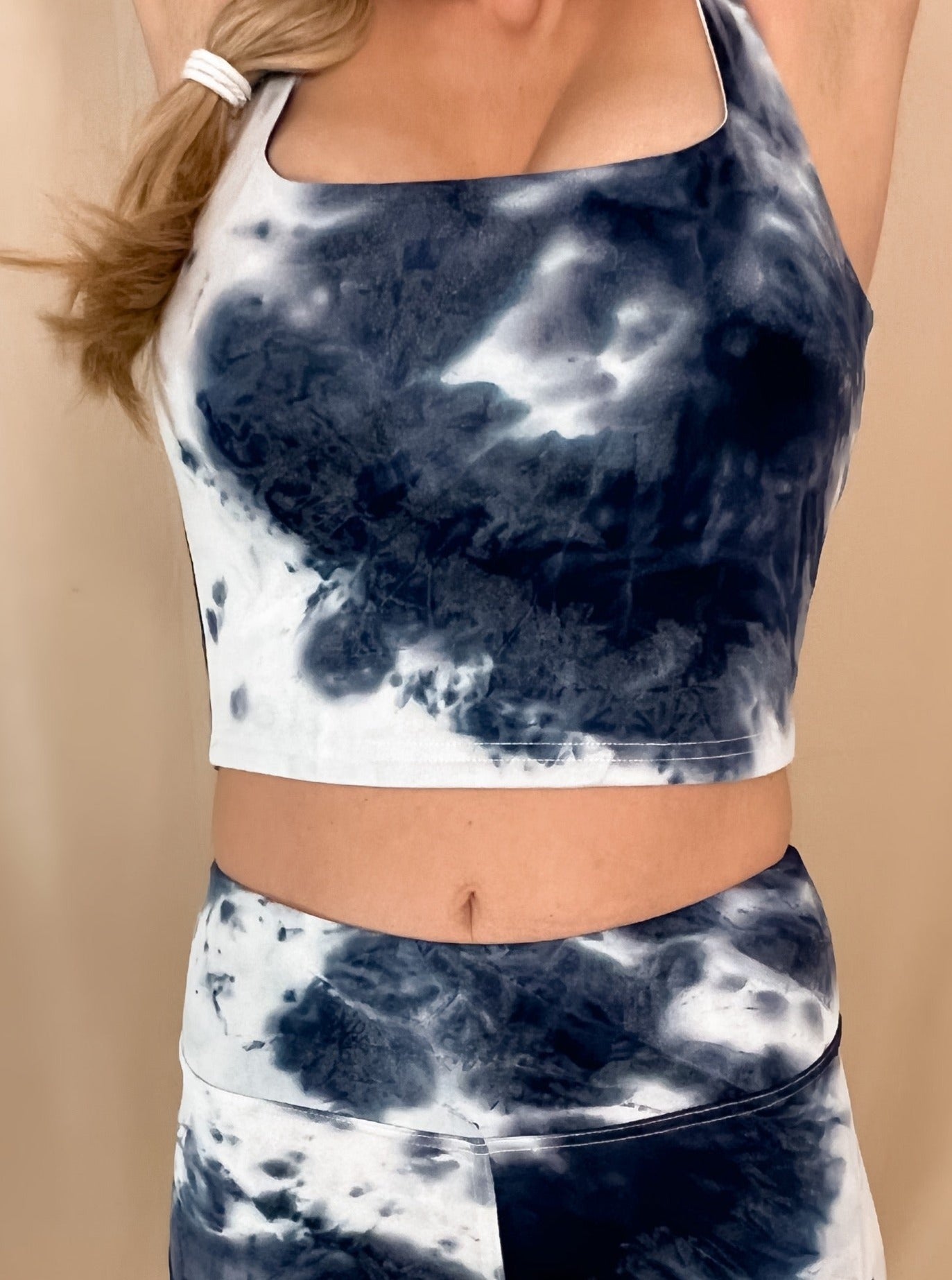 Tie Dye Knit Lounge Crop Top