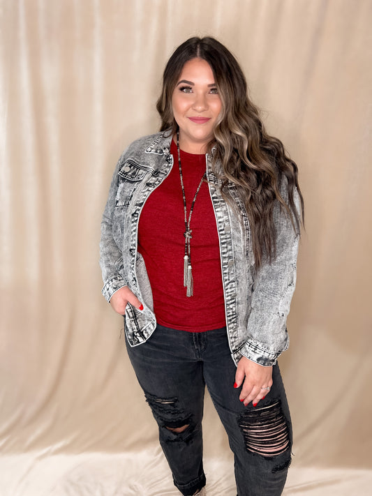 Distressed Denim Jacket