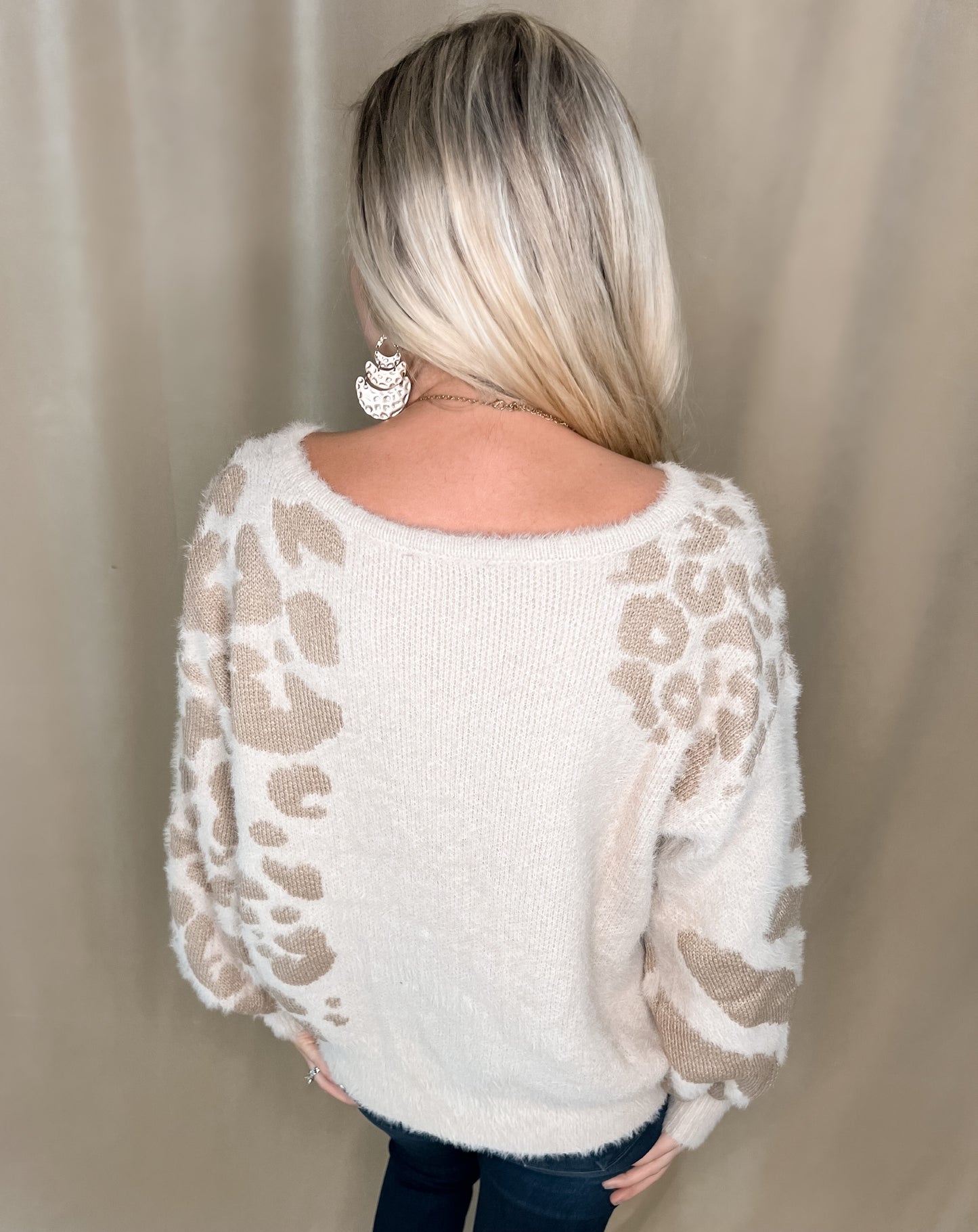 Fuzzy Leopard Sweater