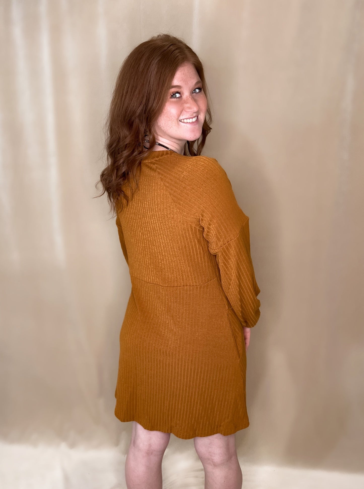 Rib Knit Pocket Dress