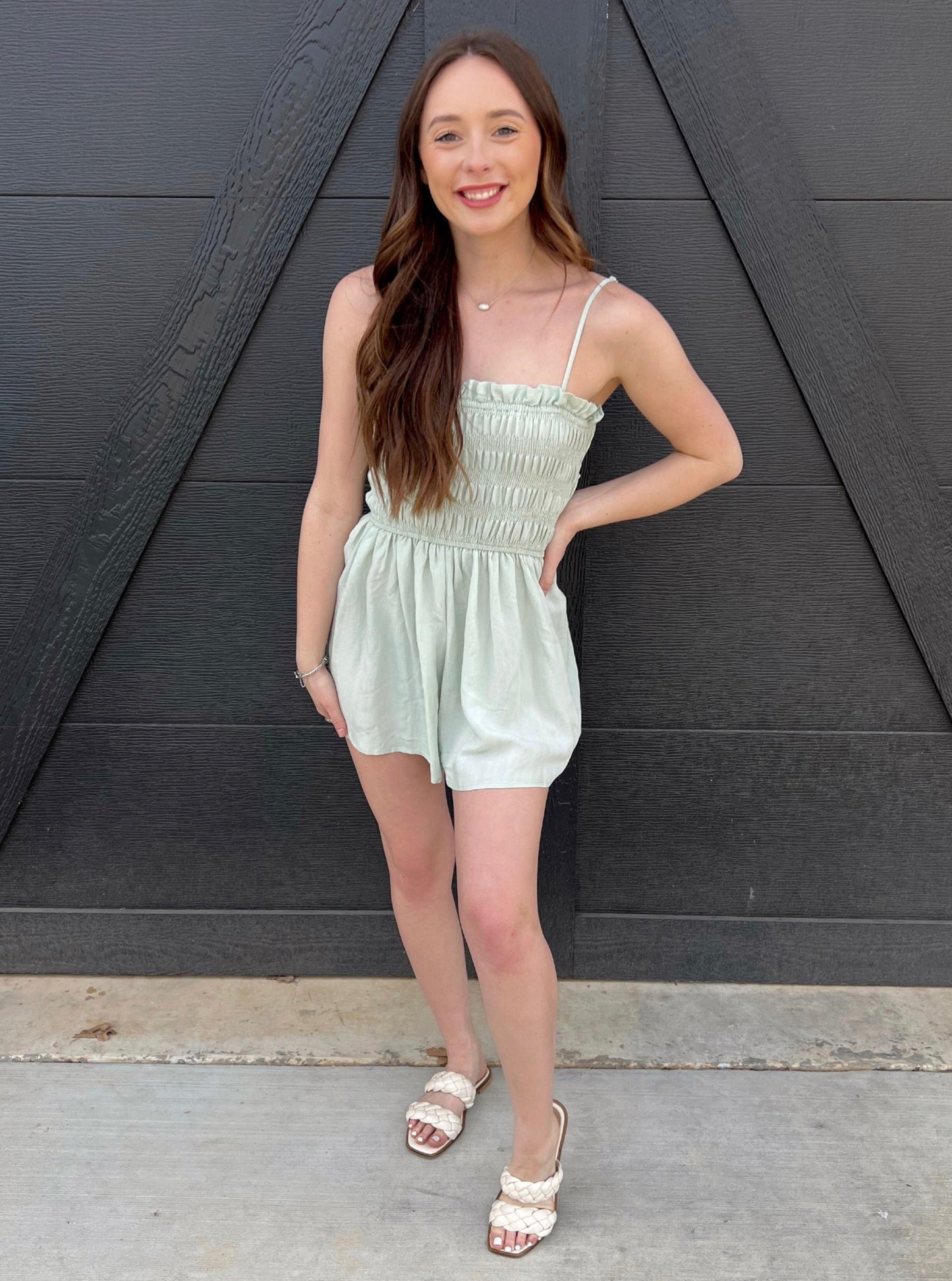 Open Back Smoked Romper
