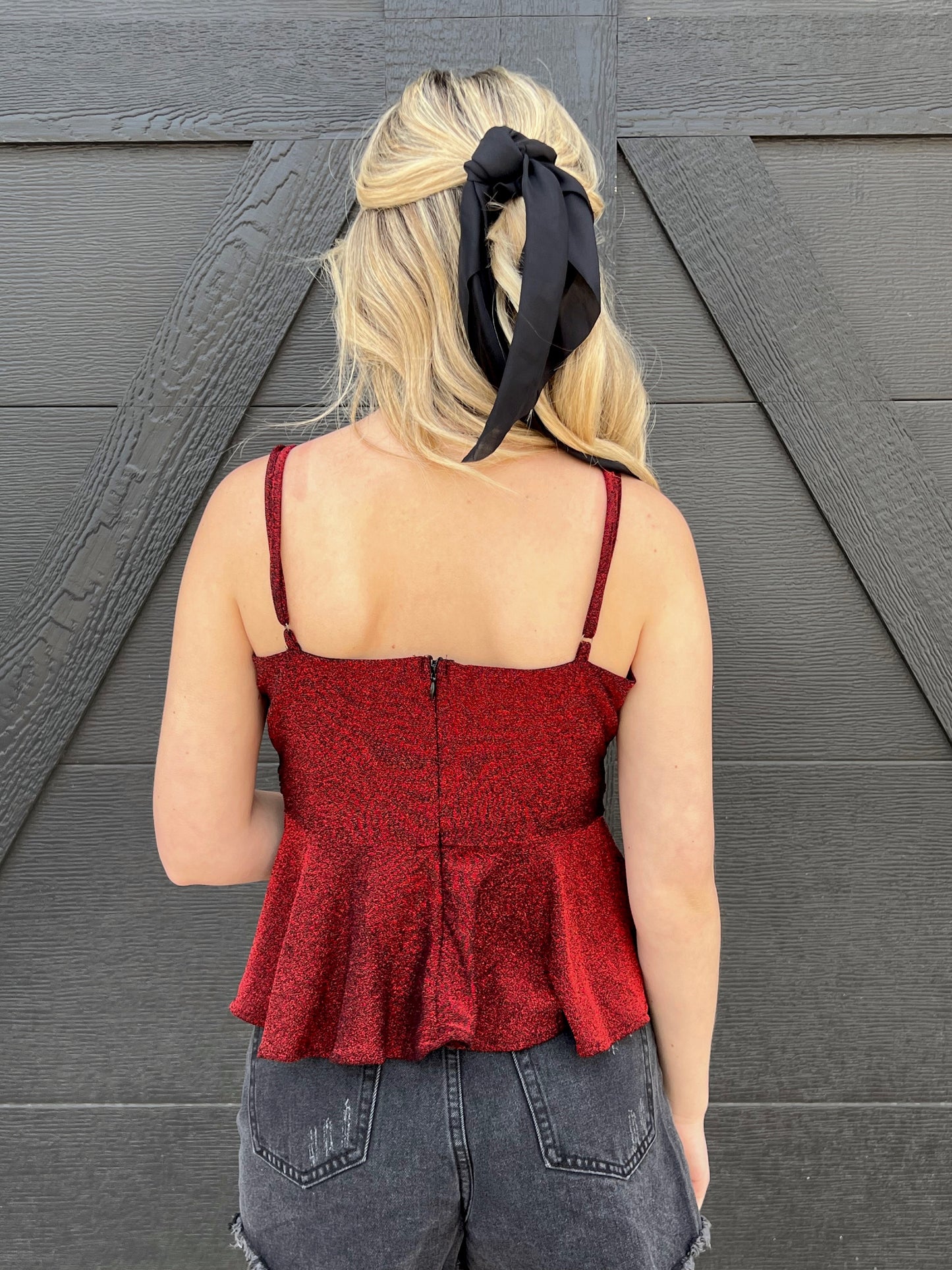 Twist Front Sparkle Top