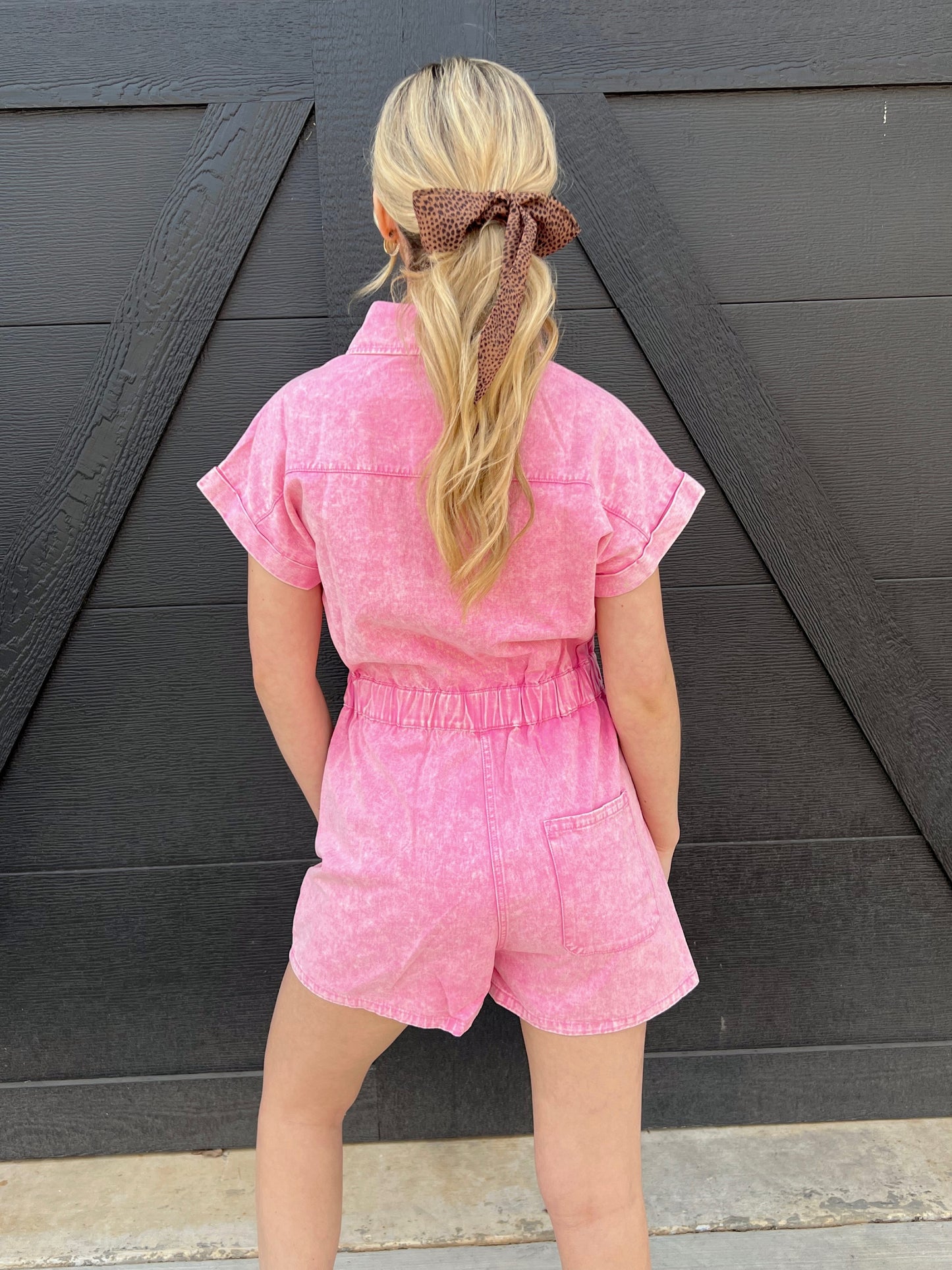Barbie Pink Denim Romper